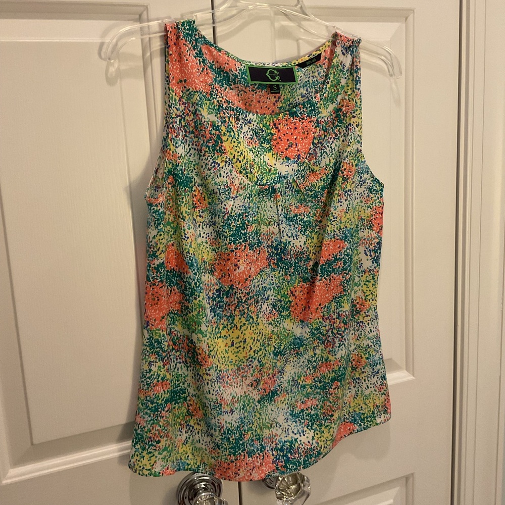 Sleeveless-Floral-Multicolored blouse